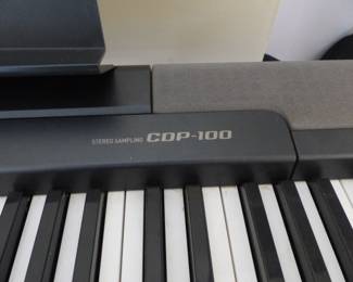 Casio CDP-100 88-Note Weighted Hammer Action Digital Piano, piano stand, music stand & bench