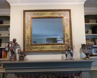 Decorative mirror, bric-a-brac