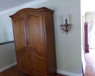 Armoire, hanging candle holders
