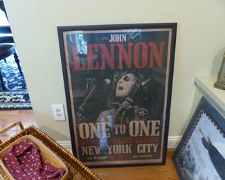 Framed John Lennon poster