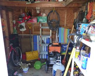 Shed filled with tools
