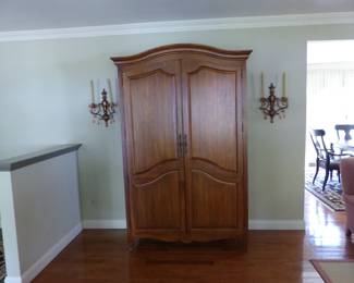 Armoire, hanging candle holders