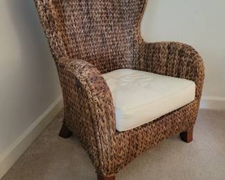 Seagrass Wingback Armchair.