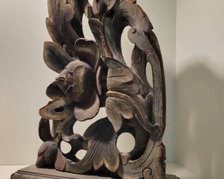 A pair of Antique Carved Wood Architectural Elements.