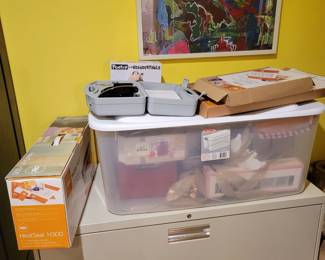 Laminating Machine with pouches.