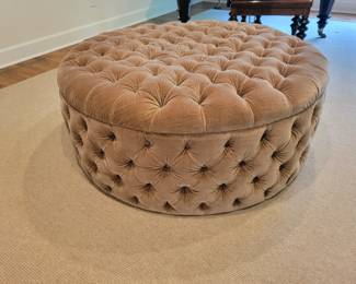 Tufted Button Ottoman. 