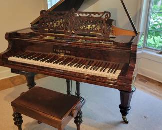 A world class Bechstein Art Case Grand Piano and Bench. 