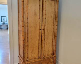 Antique Bamboo Armoire.