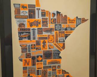 Aaron Draplin Signed Minnesota Poster.