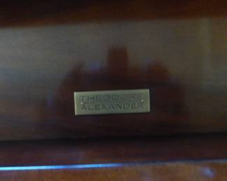 Theodore Alexander game table with 2 chairs