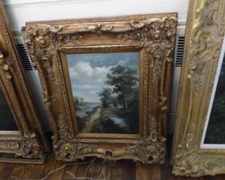Ornately framed decorative art