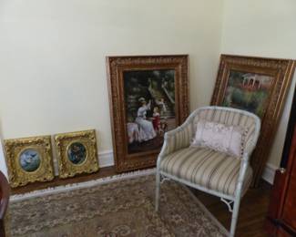 Ornately framed decorative art