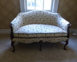 Mahogany frame loveseat