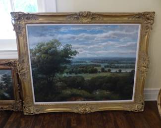 Ornately framed decorative art