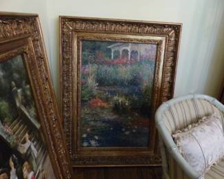 Ornately framed decorative art