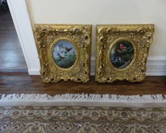 Ornately framed decorative art