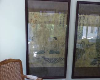 Pair of framed Asian art
