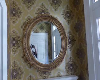 Decorative oval mirror