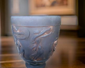 Antique DAUM George de Feure ART DECO glass vase Pate de Verres  $185 or bid #50