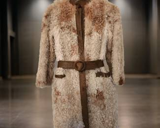 Vintage Curly Lamb and Leather Coat $225 or bid #137