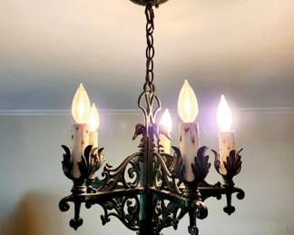 English Iron Chandelier bid #100