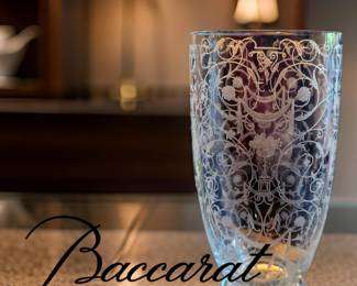 BACCARAT "Michelangelo" Acid-Etched Flower Vase bid #114