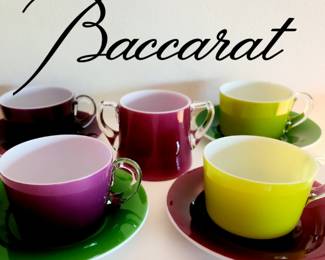 15-pcs BACCARAT Cased Glass Coffee Cups bid #45