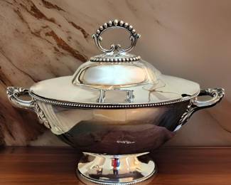 Antique Silver Soup Tureen by MAPPIN & WEBB $145 or bid #108