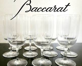 Set of 11 BACCARAT Crystal Stems $125 or bid #18