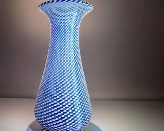 Pair of Modern St. Louis Latticinio Art Glass Vase bid #29
