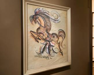 SASCHA BRASTOFF Original 1960 Resin Drawing $450 or bid #75