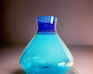 VENINI Art Glass Flask Vase made in Italy bid #41