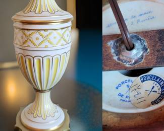 Pair of Porcelain Lamps from PARIS bid #27