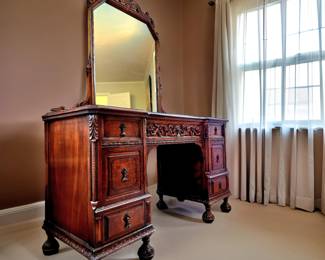 Antique Mirrored Dressing Table $290 or bid #118