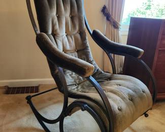 Iron and Velvet Sling Rocker $450 or bid #128
