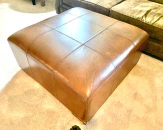 Leather ottoman 