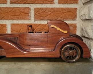Wooden car. Handmade and signed