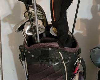 3 sets of golf clubs. Includes Yonex and Callaway