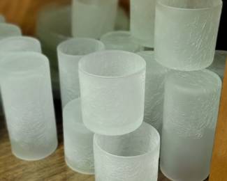 Mid-century frosted barware