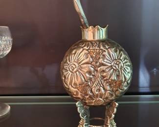 Antique "cup" and straw