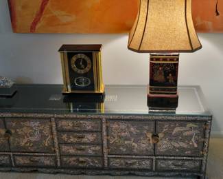 Mother of pearl inlay in this gorgeous cabinet