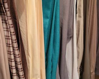 High end men's clothing spanning many decades (and styles)