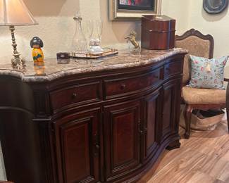 Marble top buffet