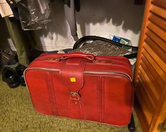Vintage leather suitcase.