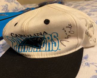 Signed Panther’s hat. 