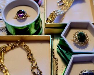 Gold and diamond jewelry