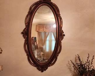 Heavy wooden mirror