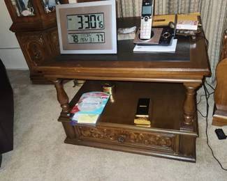 Leather top end table 1 of 2 available