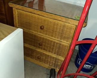 Wonderful 3 drawer wicker chest
