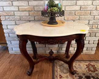Wonderful marble top foyer table